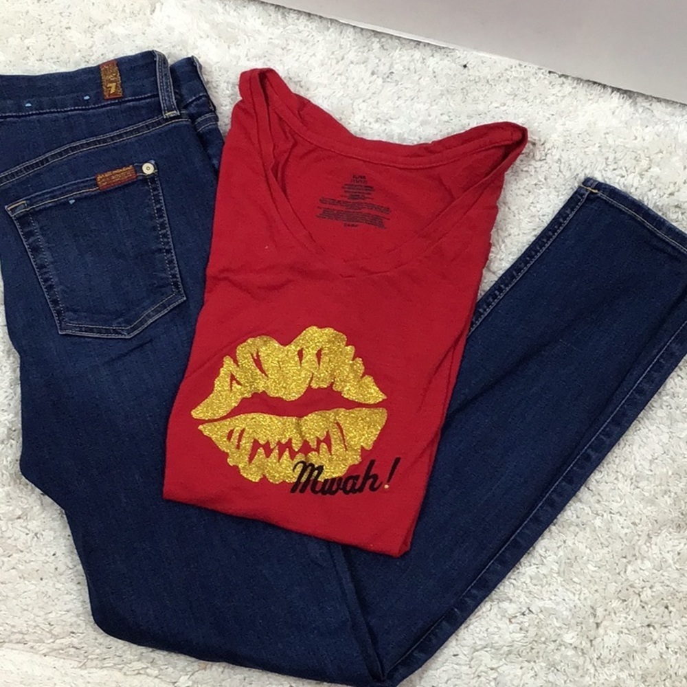7FAM b(air) the ankle skinny jeans 26
